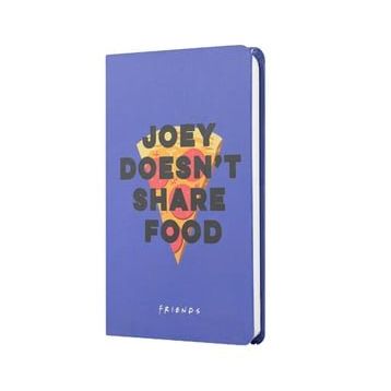 Mabbels DFT-388289 Sert Kapak Lastikli Friends Pizza Mor 80 Yaprak 9x14 cm Mini Defter