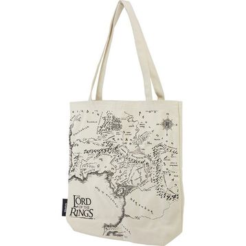 Mabbels The Lord of the Rings Orta Dünya Haritası Gabardin Krem Bez Çanta