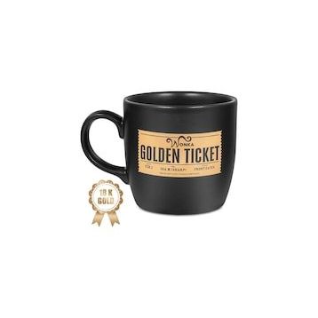 Mabbels Willy Wonka Golden Ticket Siyah Mug Kupa