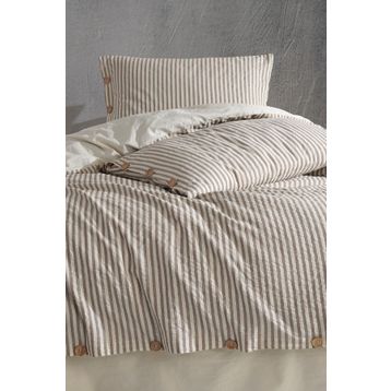 Macas Home Chance %100 Pamuk İpliği Boyalı Yıkamalı Krem 200*220 Çift Kişilik Nevresim Takımı
