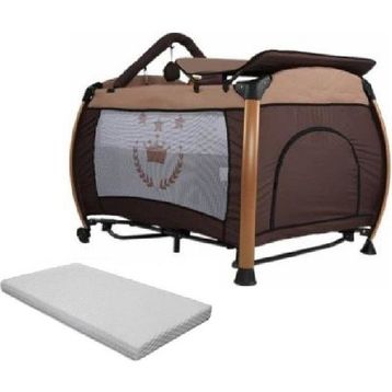 Maccon Baby Gold Beşik 70x110 cm Kahverengi Oyun Parkı Park Yatak