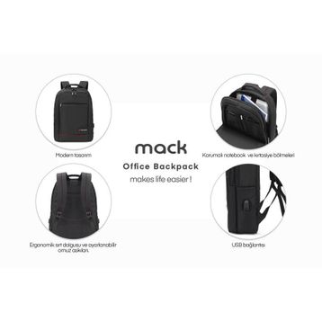 Mack MCC-007 Siyah Sırt Çantası