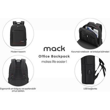 Mack MCC-007 Siyah Sırt Çantası