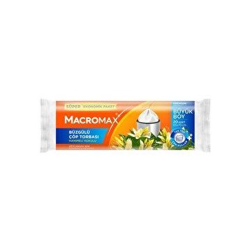 Macromax 20'li Büyük Boy Hanımeli Kokulu Büzgülü Çöp Torbası