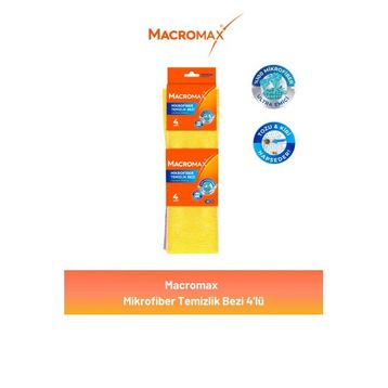 Macromax 4'lü Mikrofiber Açık Temizlik Bezi