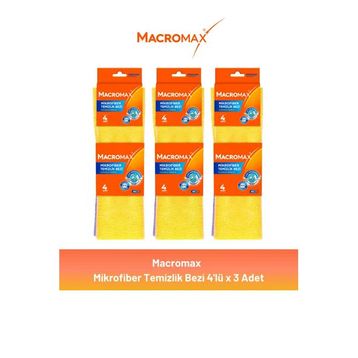 Macromax 4'lü Mikrofiber Açık Temizlik Bezi