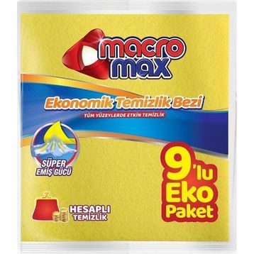 Macromax 9'lu Ekonomik Temizlik Bezi
