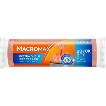 Macromax Extra Güçlü 10'lu Büyük Boy Çöp Torbası
