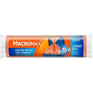 Macromax Extra Güçlü 10'lu Jumbo Boy Çöp Torbası