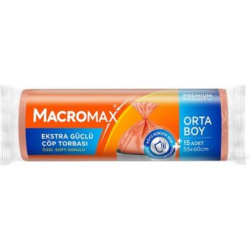 Macromax Extra Güçlü 15'li Orta Boy Çöp Torbası