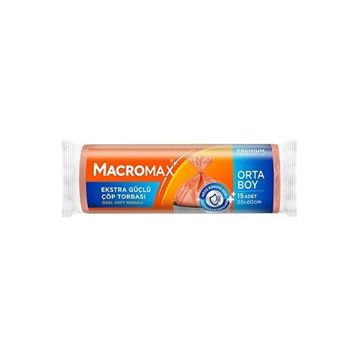Macromax Extra Güçlü 15'li Orta Boy Çöp Torbası