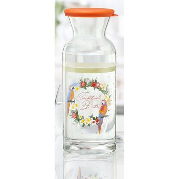 Madame Coco 1 lt Tropikal Baskılı Su Şişesi