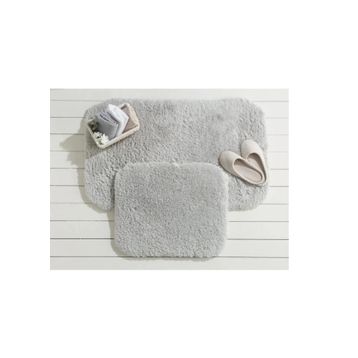Madame Coco 50x80+45x50 cm Gri Sheep Banyo Paspası