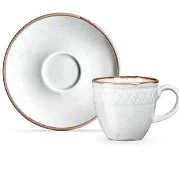 Madame Coco Antique 6 Kişilik Gri Kahve Fincan Takımı