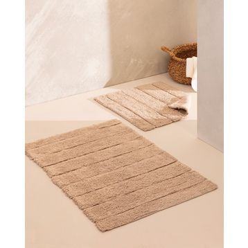 Madame Coco Bleuet Bej 60x100 cm Banyo Paspası