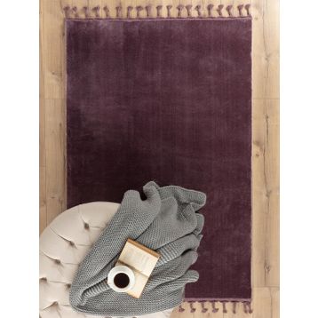 Madame Coco Carol Koyu Mürdüm 120x180 cm Saçaklı Halı