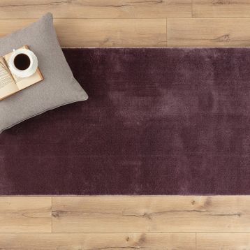 Madame Coco Carol Koyu Mürdüm 80x150 cm Saçaklı Halı