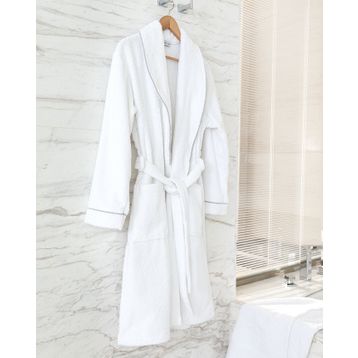 Madame Coco Celestiel Şalyaka Beyaz Unisex Bornoz