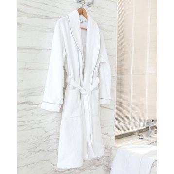 Madame Coco Celestiel Şalyaka Beyaz Unisex Bornoz
