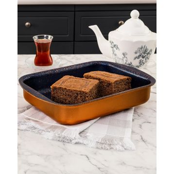 Madame Coco Chef Granite Look 25 cm Köşeli Fırın Tepsisi