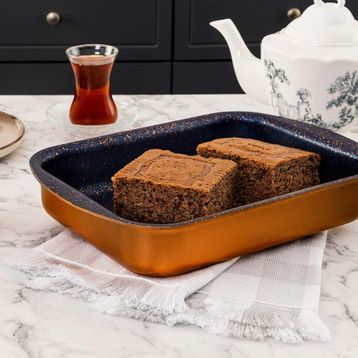 Madame Coco Chef Granite Look 25 cm Köşeli Fırın Tepsisi