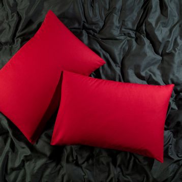 Madame Coco Ciel Percale Kırmızı 2'li Yastık Kılıfı