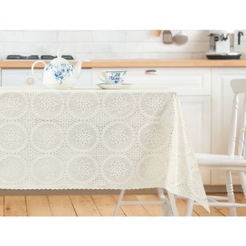 Madame Coco Ekru 100x140 cm Anita Pvc Masa Örtüsü