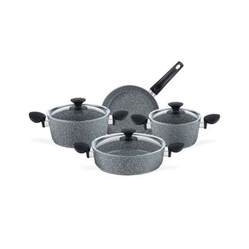 Madame Coco Gordes Granite Look 7 Parça Tencere Seti
