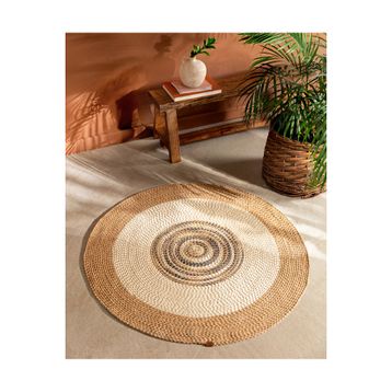 Madame Coco Janvry Bej Krem 120 cm Yuvarlak Kilim