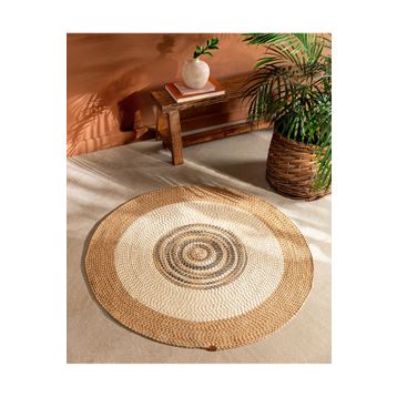 Madame Coco Janvry Bej Krem 120 cm Yuvarlak Kilim