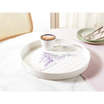 Madame Coco Lavander 35x35 cm Yuvarlak Tepsi
