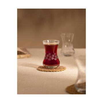 Madame Coco Lavem White Flowers 6'lı Çay Bardağı Seti