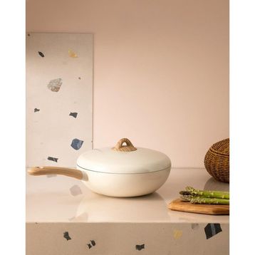Madame Coco Manon Wok Tava Beyaz 30 Cm