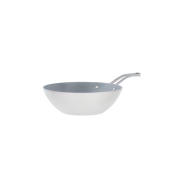 Madame Coco Nano Beyaz Antrasit 28 cm Seramik Wok Tava