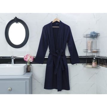 Madame Coco Nicola Kimono Lacivert Erkek Bornoz