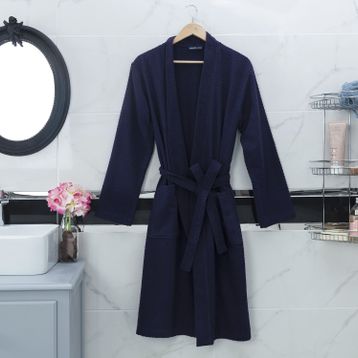 Madame Coco Nicola Kimono Lacivert Erkek Bornoz