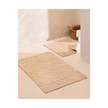 Madame Coco Panier Bej 60x100 cm 2'li Banyo Paspası