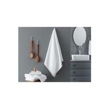 Madame Coco Riz Jakarlı Beyaz 80x150 cm Banyo Havlusu
