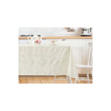 Madame Coco Roni Pvc Ekru 100x140 cm Masa Örtüsü