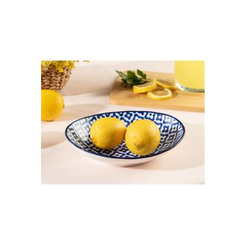 Madame Coco Rêve Bleu Tuyau 19,5x16,5 cm Mavi Oval Tabak
