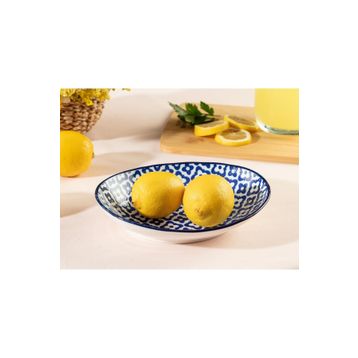 Madame Coco Rêve Bleu Tuyau 19,5x16,5 cm Mavi Oval Tabak