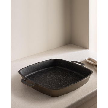 Madame Coco Volte Kare Tava Siyah 36 cm