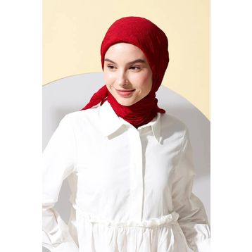 Madame Polo Bambu Kraş Kırmızı Kadın Eşarp