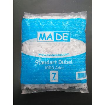 Made 7 mm 1000 Adet Plastik Dübel