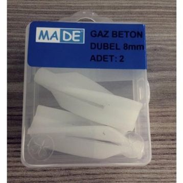 Made 8 mm 2 Adet Gaz Beton Dübel