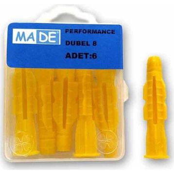 Made 8 mm 6 Adet Performance Dübel
