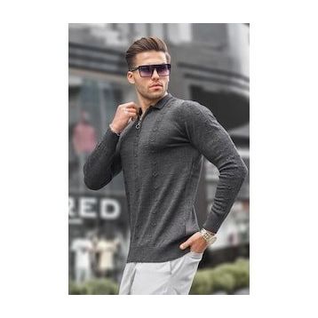 Madmext 15606 Antrasit Erkek Sweatshirt