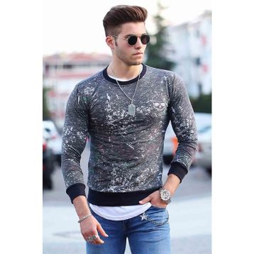 Madmext 1677 Antrasit Erkek Sweatshirt