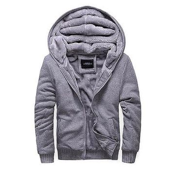 Madmext 22377 Gri Kapşonlu Erkek Sweatshirt