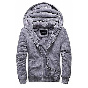 Madmext 22377 Gri Kapşonlu Erkek Sweatshirt